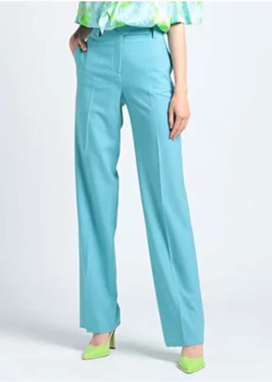 Ferragamo Wool Trouser Size 4 It 40 Blue